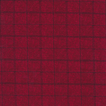 Scrappenstance 2-Ply Flannel F9794-88 Cranberry by Kim Diehl for Henry Glass Fabrics