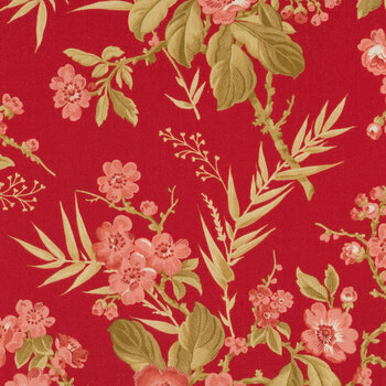 Little Sweetheart 8822-R Scarlet Bouquet by Edyta Sitar for Andover Fabrics