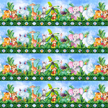 Jungle Friends 3JF-1 Border by Jason Yenter for In the Beginning Fabrics REM