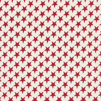 Belle Isle 14922-11 Nantucket Stars Cream Red by Minick & Simpson for Moda Fabrics