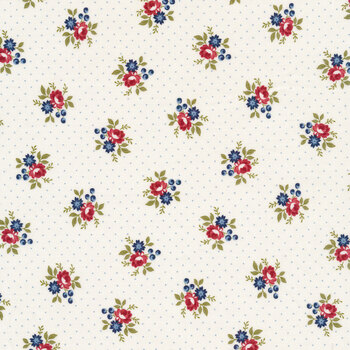 Belle Isle 14925-11 Dotted Floral Ditsy Cream by Minick & Simpson for Moda Fabrics REM