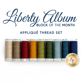 Liberty Album BOM - 9pc Applique Thread Set