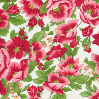 Scarlet's Garden 20644-14 Natural by Debbie Beaves for Robert Kaufman Fabrics