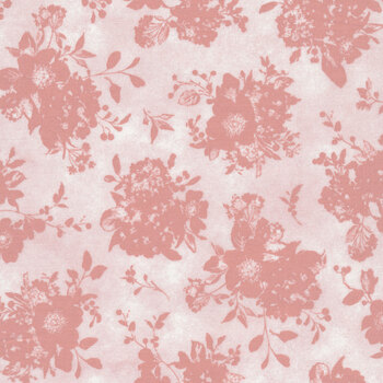 Mint Crush 17768-331 Floral Silhouette Pink by Lisa Audit for Wilmington Prints