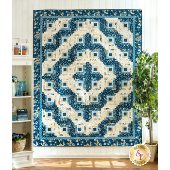 Log Cabin Twin Size Quilt Kit - Perfect Union