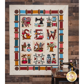 Thimble Blossoms Quilt Kit - Wool Applique