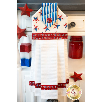  Hanging Towel Kit - America the Beautiful - White Stars with Red