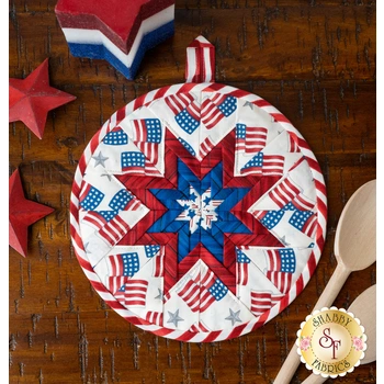  Folded Star Hot Pad Kit - America the Beautiful - White Flags