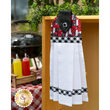  Hanging Towel Kit - Peace, Love & BBQ - Black