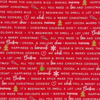We Whisk You A Merry Christmas 9672-R by Kimberbell Designs for Maywood Studio
