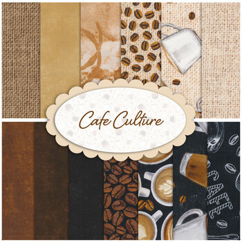 Cafe Culture  13 FQ Set + 1 Panel by Northcott Fabrics