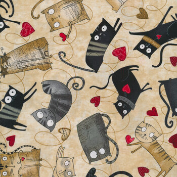 No Ordinary Cats 24402-12 by Northcott Fabrics