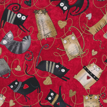 No Ordinary Cats 24402-24 by Northcott Fabrics