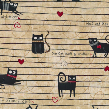 No Ordinary Cats 24404-12 by Northcott Fabrics
