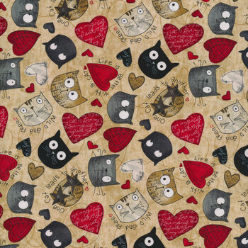 No Ordinary Cats 24405-14 by Northcott Fabrics REM #9