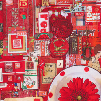 Color Collage DP22416-24 Red by Northcott Fabrics