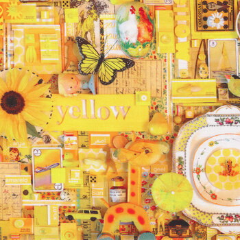 Color Collage DP22413-52 Yellow by Northcott Fabrics