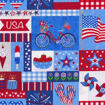 My Happy Place 6037-78 Multi Patchwork by Sharla Fults for Studio E Fabrics