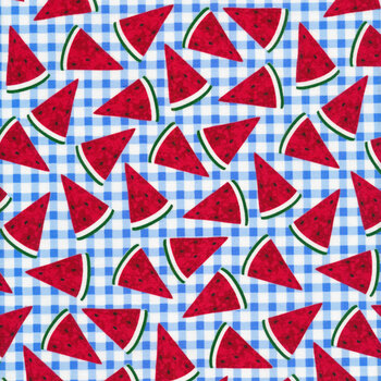My Happy Place 6049-87 Multi Tossed Watermelon Slices by Sharla Fults for Studio E Fabrics