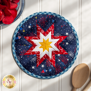  Folded Star Hot Pad Kit - Red, White, & Bloom