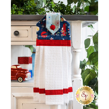 Hanging Towel Kit - Red, White, & Bloom - Blue