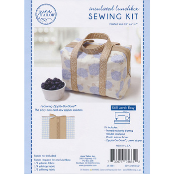 Insulated Lunchbox Sewing Kit - Camel Zipper - June Tailor