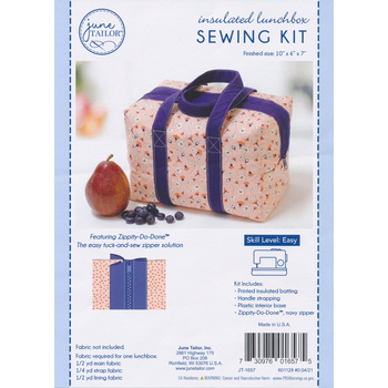 Insulated Lunchbox Sewing Kit - Navy Zipper - June Tailor