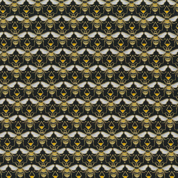 Buzzworthy 9972M-12 Black/Gold by Kanvas Studios for Benartex