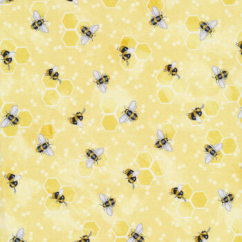 Bee You! 103-44 Yellow by Shelly Comiskey for Henry Glass Fabrics