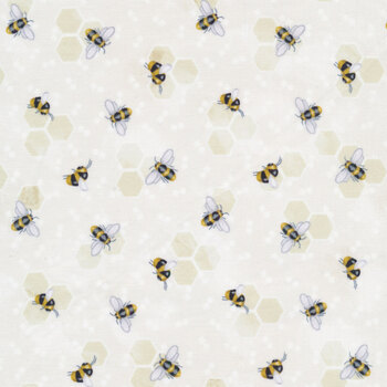 Bee You! 103-40 Cream by Shelly Comiskey for Henry Glass Fabrics
