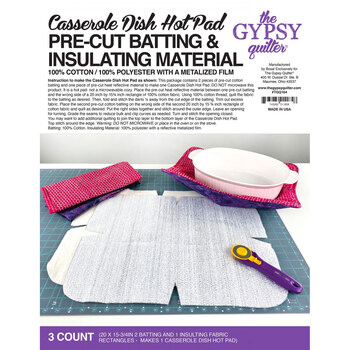 Casserole Dish Hot Pad Pre Cut Batting - The Gypsy Quilter