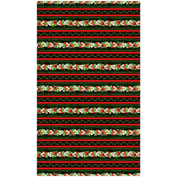 Strawberry Fields C1047-Black by Timeless Treasures