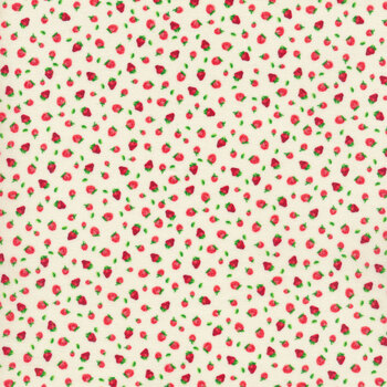 Strawberry Fields C1048-Cream by Timeless Treasures