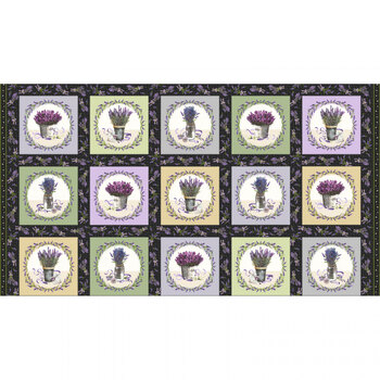 Lavender Sachet MASD10040-K Running Blocks Panel by Maywood Studio