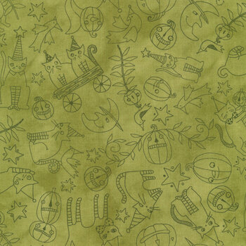 Halloween Whimsy 11823-GREEN by Riley Blake Designs