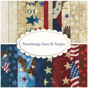 Stonehenge Stars & Stripes 20 FQ Set by Deborah Edwards for Northcott Fabrics