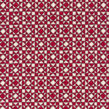 My Country 7045-13 Pieced Stars Blender Rich Red by Kathy Schmitz for Moda Fabrics
