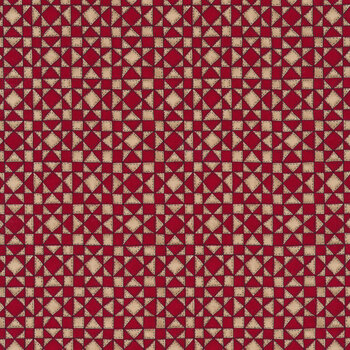 My Country 7045-17 Pieced Stars Blender Barn Red by Kathy Schmitz for Moda Fabrics