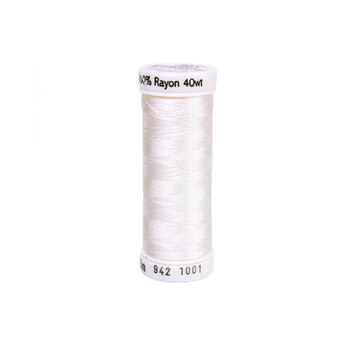 Sulky 40 wt Rayon Thread #1001 Bright White - 250 yds