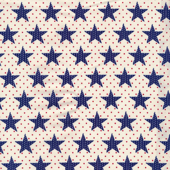 Star Spangled A-9944-L Stitched Stars White by Andover Fabrics