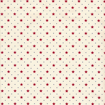 Star Spangled A-9945-L Polka Stars White by Andover Fabrics