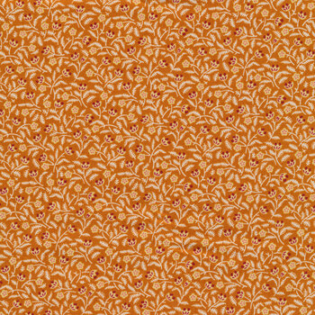 Lady Tulip A-186-O Tangerine Gossip by Edyta Sitar for Andover Fabrics