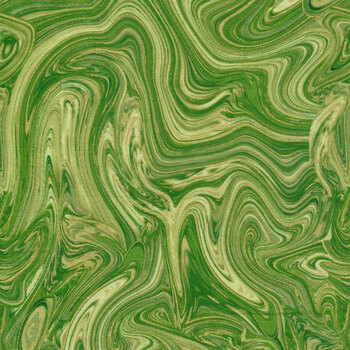 Gilded Rose CM1257-GREEN Gilded Rose Metallic Swirls by Chong-a Hwang for Timeless Treasures