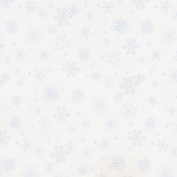 Quilting Treasures Snow Friends Snowflake Swirl Believe Blue Cotton Fabric YARD 