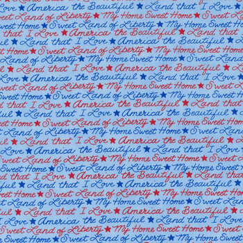 All American 56025-14 Sky Blue by Deb Strain for Moda Fabrics