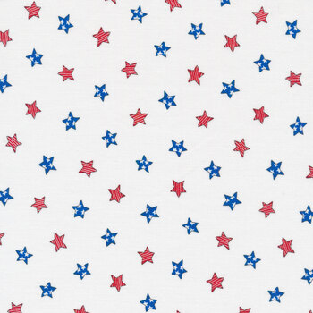 All American 56026-11 White by Deb Strain for Moda Fabrics