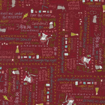 Countdown to Christmas 2840-88 Red by Henry Glass Fabrics
