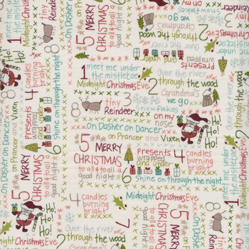 Countdown to Christmas 2840-33 Cream by Henry Glass Fabrics