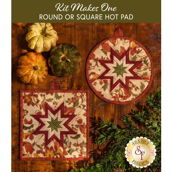  Folded Star Hot Pad Kit - Round OR Square - Spice Bazaar - Cream