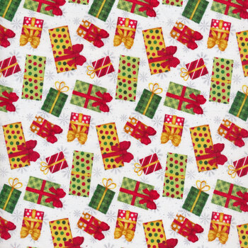 Merry Town 6364-8 White by Sharla Fults for Studio E Fabrics